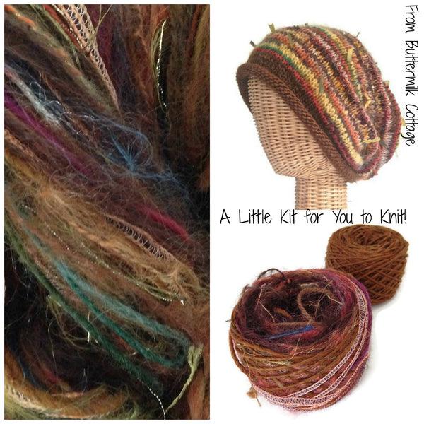 Brown FUSION Slouchy Hat Kit - Buttermilk Cottage