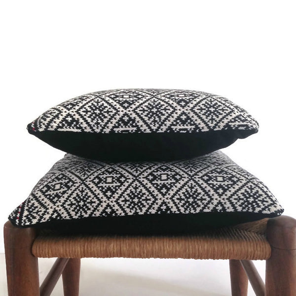 Black & White Sweater Pillow Covers, Set of 2