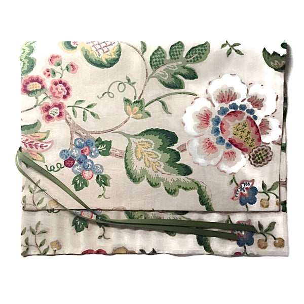 15 Pocket Straight Needle Roll Up Case Rose Floral