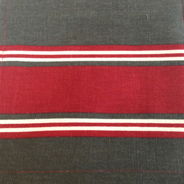 Accessory Bag Red and Brown Stripe