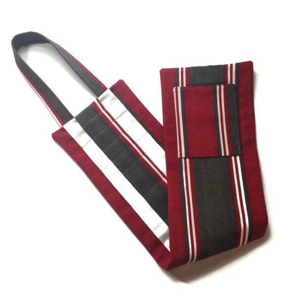 Hanging Circular Needle Organizer Red Stripe - Buttermilk Cottage