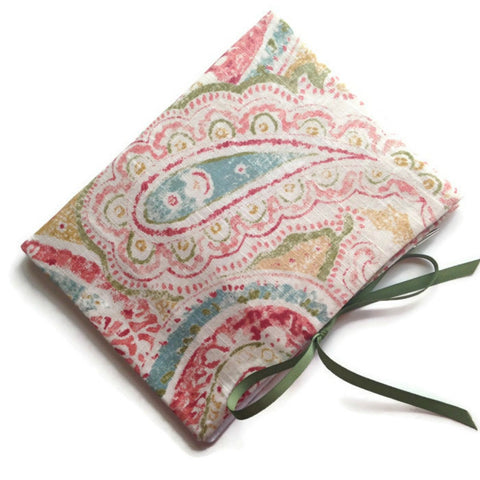 Circular Needle Case Pastel Paisley Linen