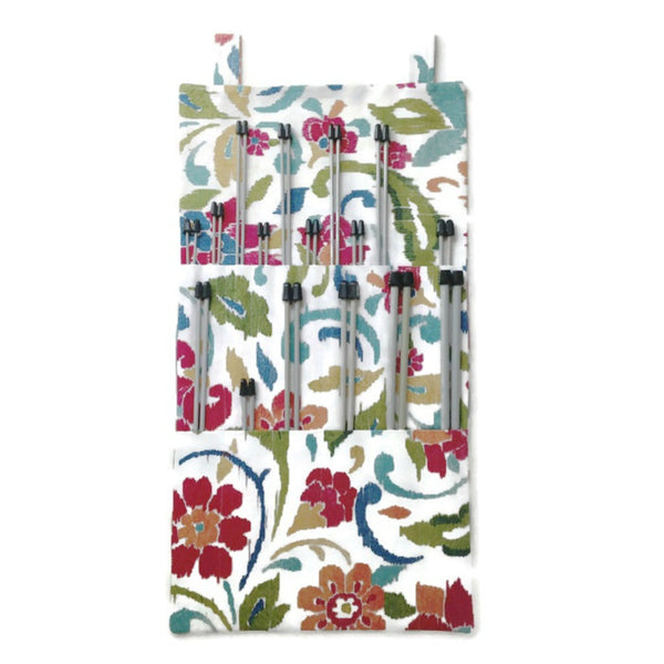 Hanging Organizer Straight Needles 10 and/or 14-Inch Floral