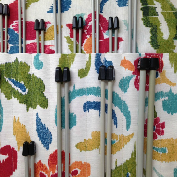 Hanging Organizer Straight Needles 10 and/or 14-Inch Floral