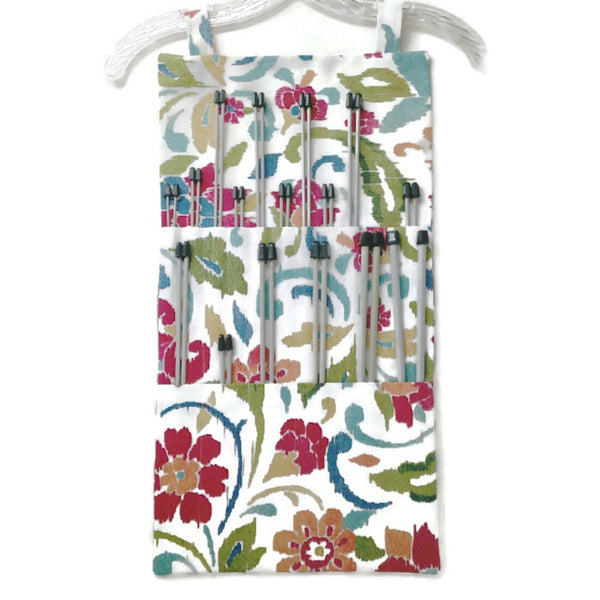 Hanging Organizer Straight Needles 10 and/or 14-Inch Floral