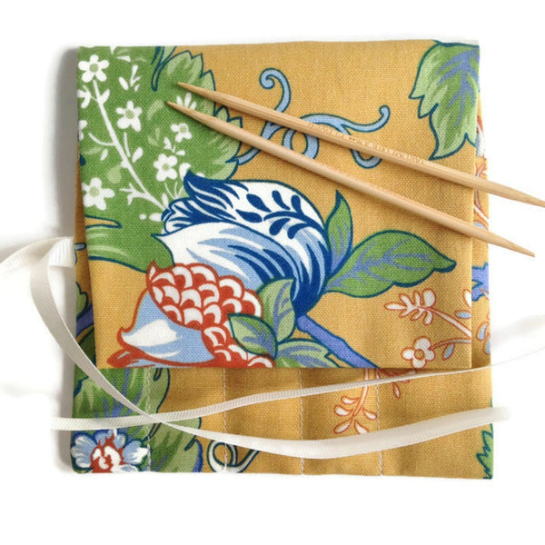 Sock Knitter's Needle Set Yellow Floral