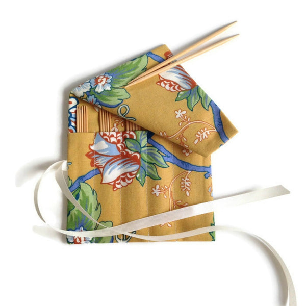 Sock Knitter's Needle Set Yellow Floral