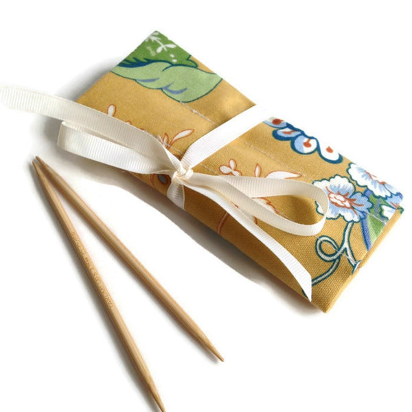 Sock Knitter's Needle Set Yellow Floral