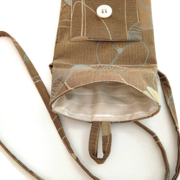Tag Along Bag Brown Floral