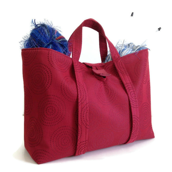 The Large Knitting Bag Red