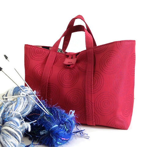 The Large Knitting Bag Red