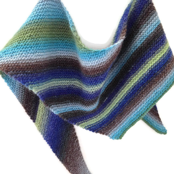 Triangular Scarf Wool Asymmetrical