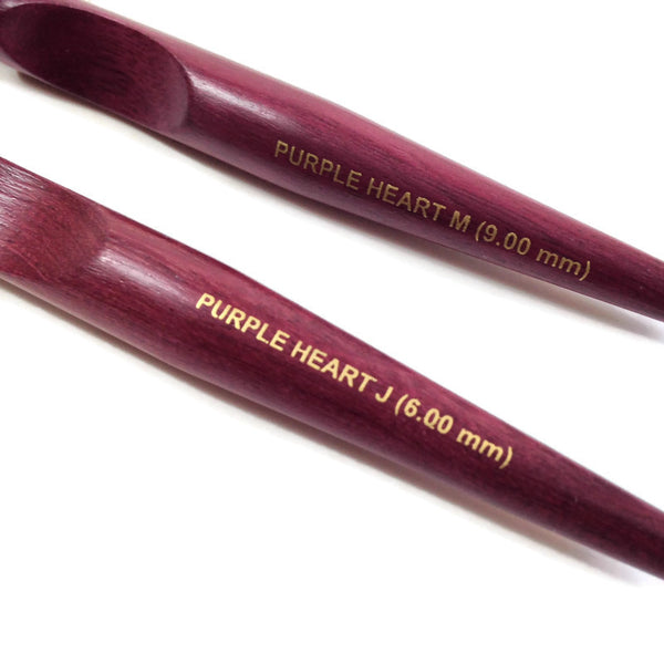 Tools Crochet Hook Size J and/or M Purple Heart Wood