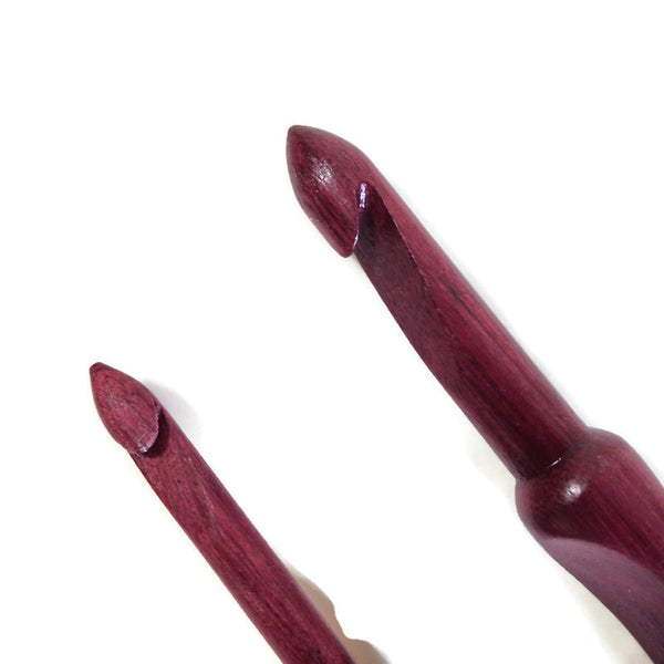 Tools Crochet Hook Size J and/or M Purple Heart Wood
