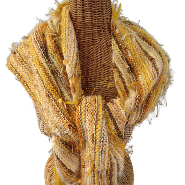 Triangular Scarf Wool Asymmetrical FUSION Gold