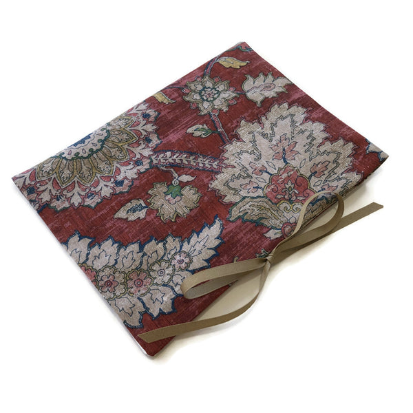 Combination DPN and Circular Needle Case Case Rust Floral