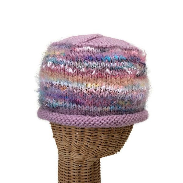 Pink Rolled Brim Beanie
