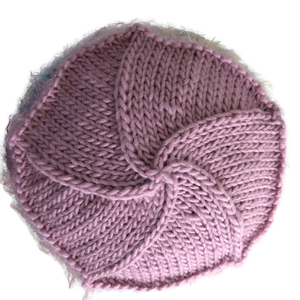 Pink Rolled Brim Beanie