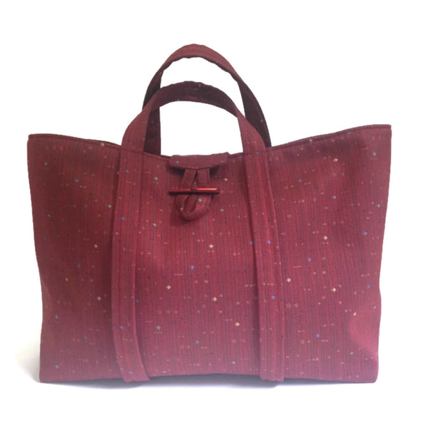 The Large Knitting Bag Red - Buttermilk Cottage