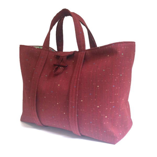 The Large Knitting Bag Red - Buttermilk Cottage