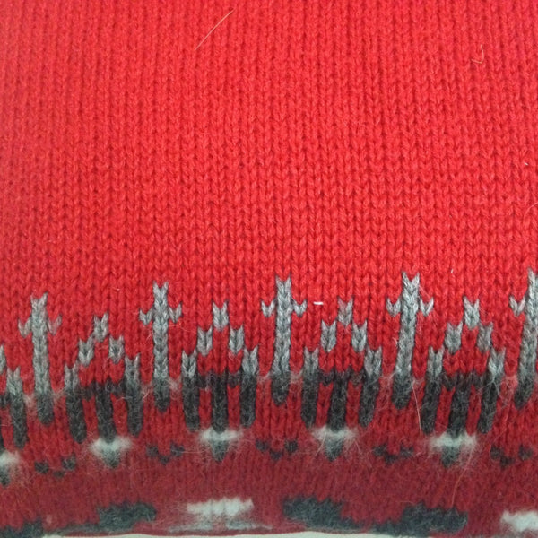 Sweater Pillow Set Red Snowflake