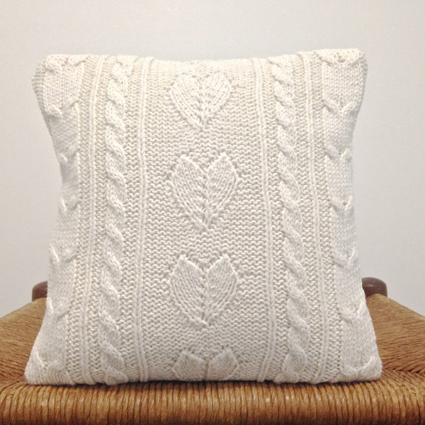Sweater Pillow Set Off White Cables - Buttermilk Cottage