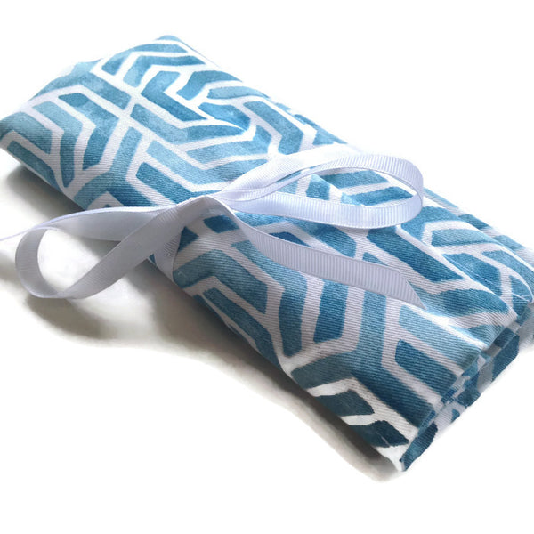 Double Point Needle Roll Up 6 Pockets Blue Graphic