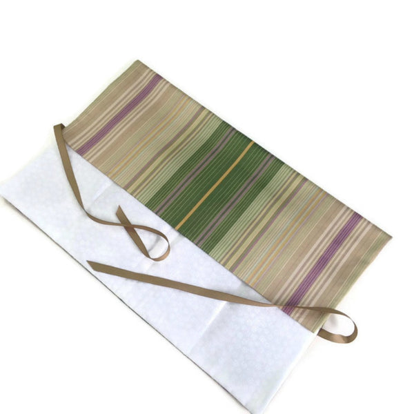 Circular Needle Case Green Stripe - Buttermilk Cottage