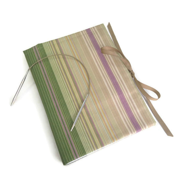 Circular Needle Case Green Stripe - Buttermilk Cottage