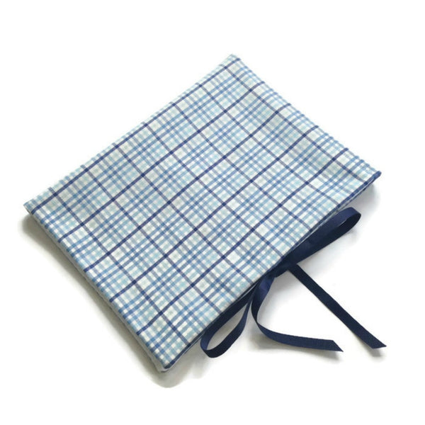Circular Needle Case Blue Plaid - Buttermilk Cottage