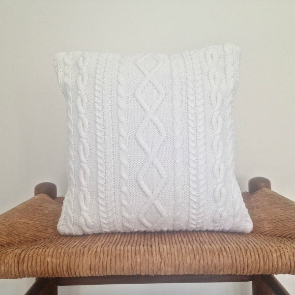 Sweater Pillow Set Winter White - Buttermilk Cottage
