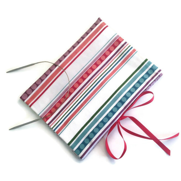 Circular Needle Case Stripe and Circle Motif