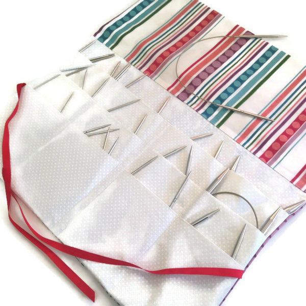 Circular Needle Case Stripe and Circle Motif