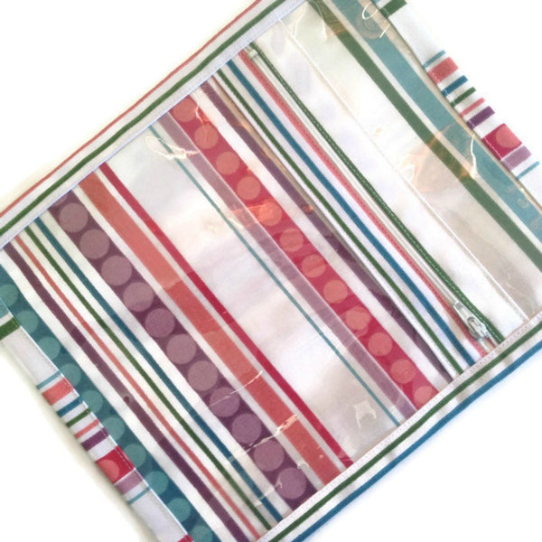 Accessory Bag Stripe & Circle Motif
