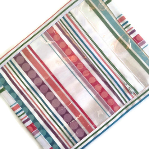 Accessory Bag Stripe & Circle Motif