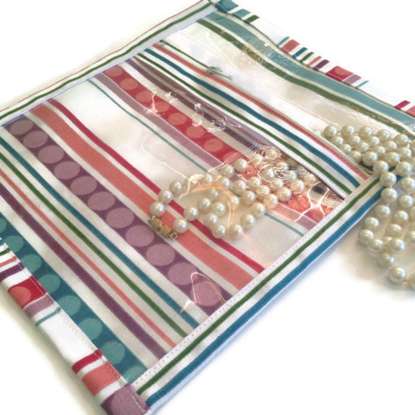 Accessory Bag Stripe & Circle Motif