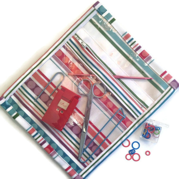 Accessory Bag Stripe & Circle Motif