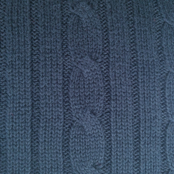 Sweater Pillow Set Navy Blue  Simple Cable