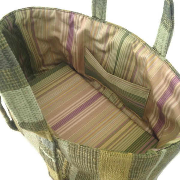 The Small Project Bag Green Stripe