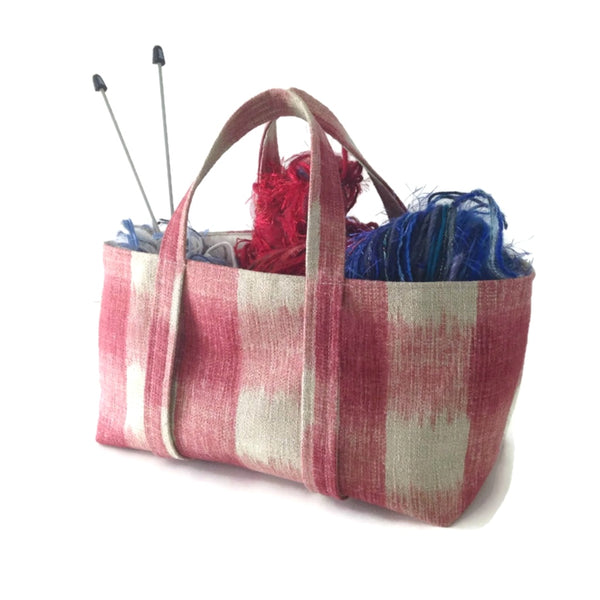 The Small Project Bag Raspberry Plaid