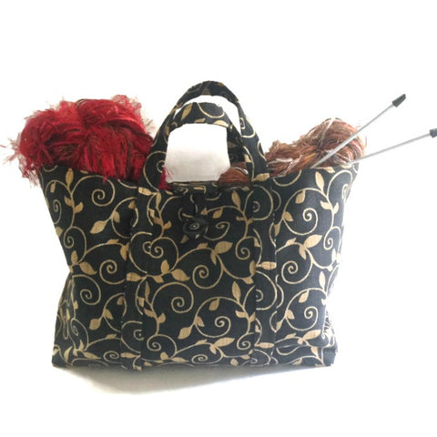 The Large Knitting Bag - Buttermilk Cottage
