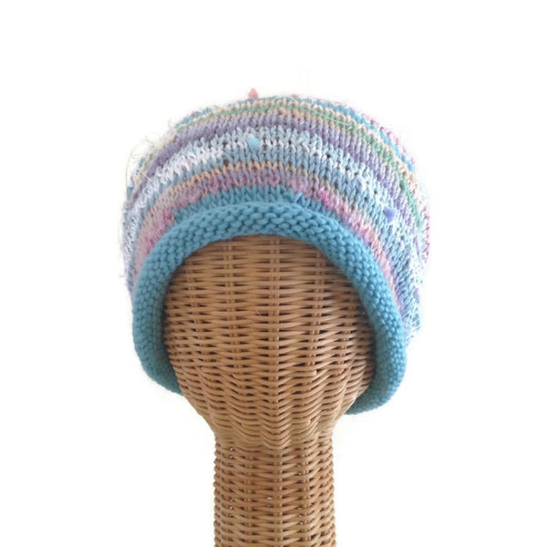 Slouchy Hat Blue Pastels FUSION