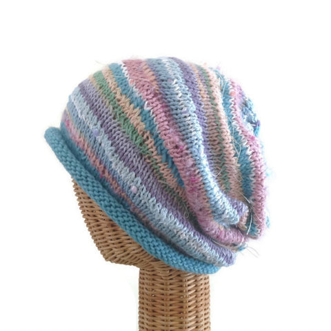 Slouchy Hat Blue Pastels FUSION