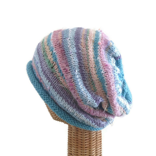 Slouchy Hat Blue Pastels FUSION