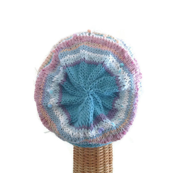 Slouchy Hat Blue Pastels FUSION