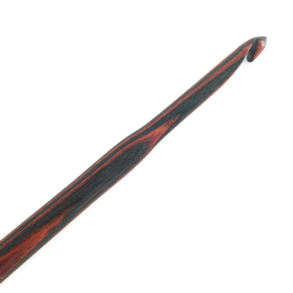 Tools Hand Made Wood Crochet Hook Brown Red