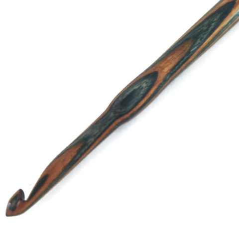 Tools Hand Made Wood Crochet Hook Brown Green