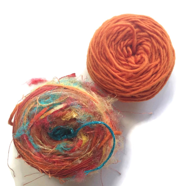 Orange FUSION Slouchy Hat Kit - Buttermilk Cottage