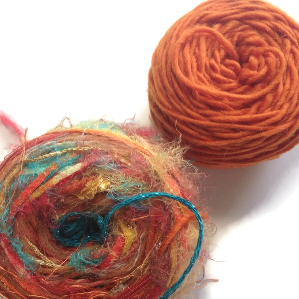 Orange FUSION Slouchy Hat Kit - Buttermilk Cottage