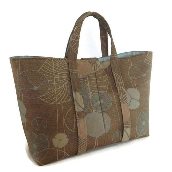 The Large Knitting Bag Brown Floral
